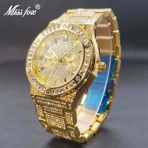 iced out mens watch fake|moissanite watches for men.